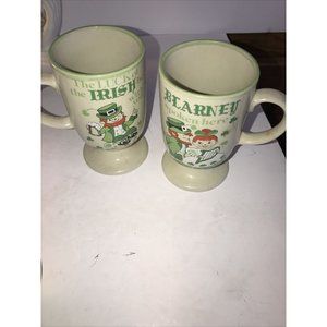 Vintage Coffee Mug 1980s Irish St. Patrick’s Day  Blarney Spoken Here Couple